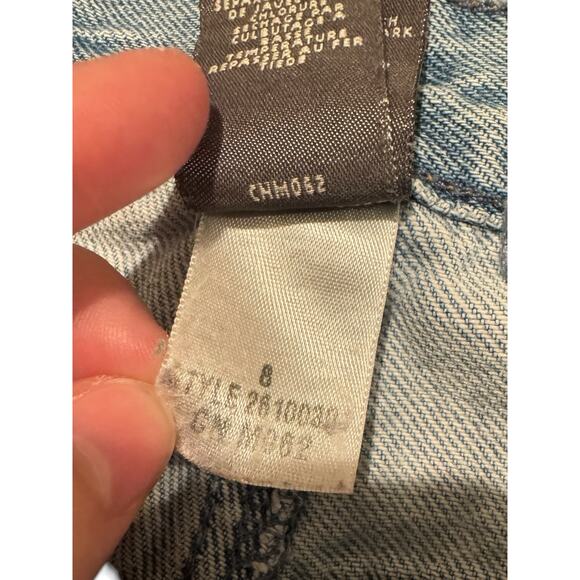 Liz Claiborne Vintage High Rise Mom Jeans 8 Light Wash Distressed 90s Denim - Picture 9 of 9